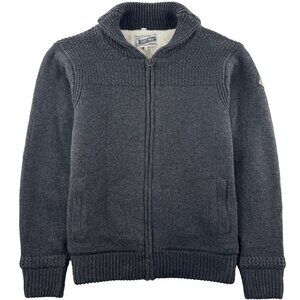 Schott NYC Shawl Collar Sweater Jacket Men’s XL Charcoal Wool Blend Huckberry